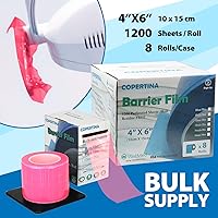 Vista 22 de 1 rollo (1200 hojas) película de barrera dental 4x6 por Vastmed Cinta de barrera de película de barrera para tatuaje médico dental - azul