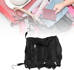 Organisateur de Valise, Sac de Rangement de Voyage Suspendu Portable, Cube de Rangement pour Valise, Organisateur de Bagages Pliable, Organisateur de Valise à Emporter (Noir)