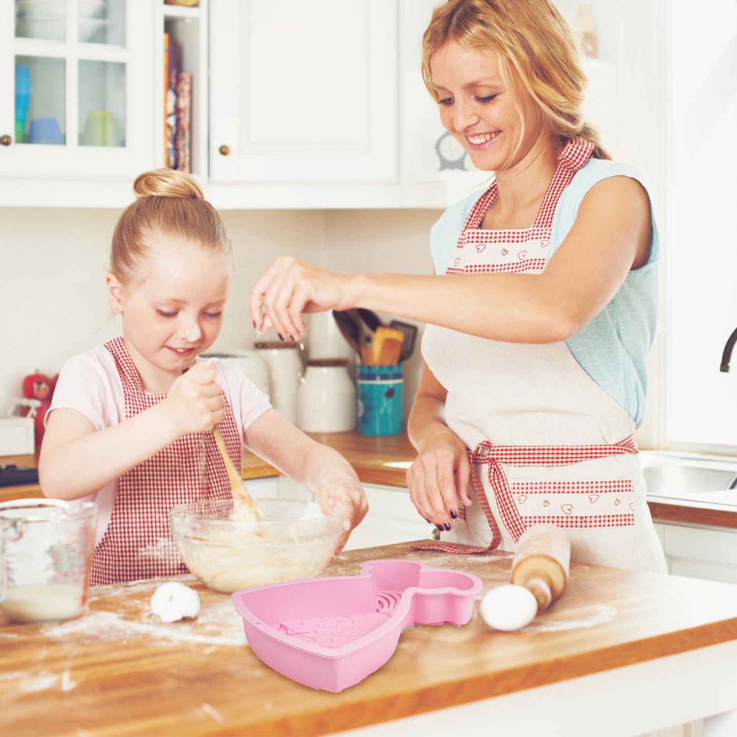 Moule Queue Sirène Géant Moule à Gâteau Sirène Violet Grand Format - Moule Silicone Pour Gâteaux Anniversaire Enfants - Facile à Démouler Moule Gâteau