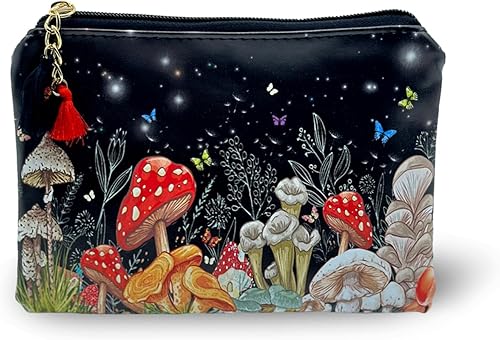 XDMXY Bonita bolsa de cosméticos pequeña para mujeres y niñas, de piel sintética, pequeña bolsa de aseo de viaje, organizador de accesorios con