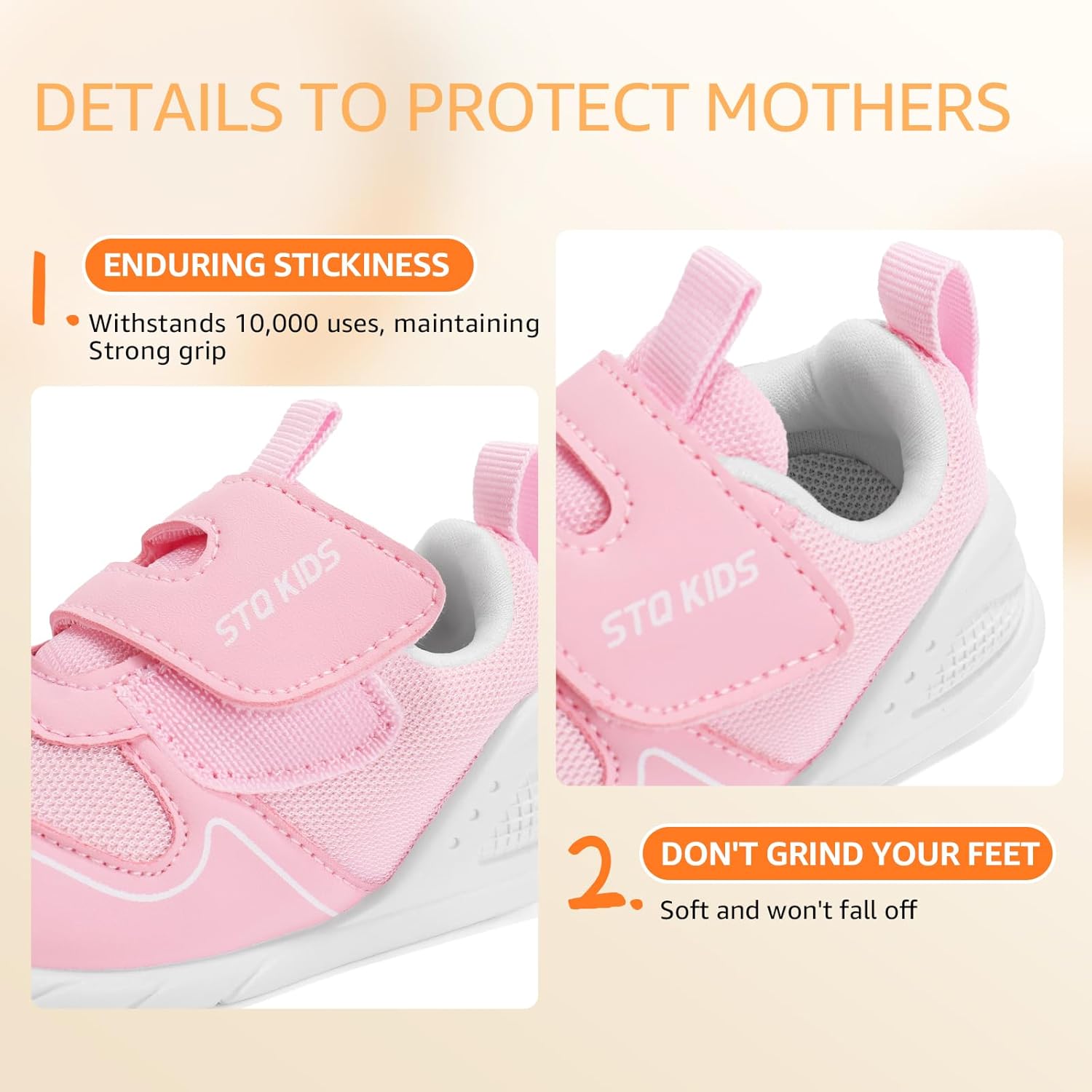 STQ KIDS Baby Barefoot First Walking Shoes with Wide Toe Box Orthopedic Toddler Shoes for 6 12 18 24 Months