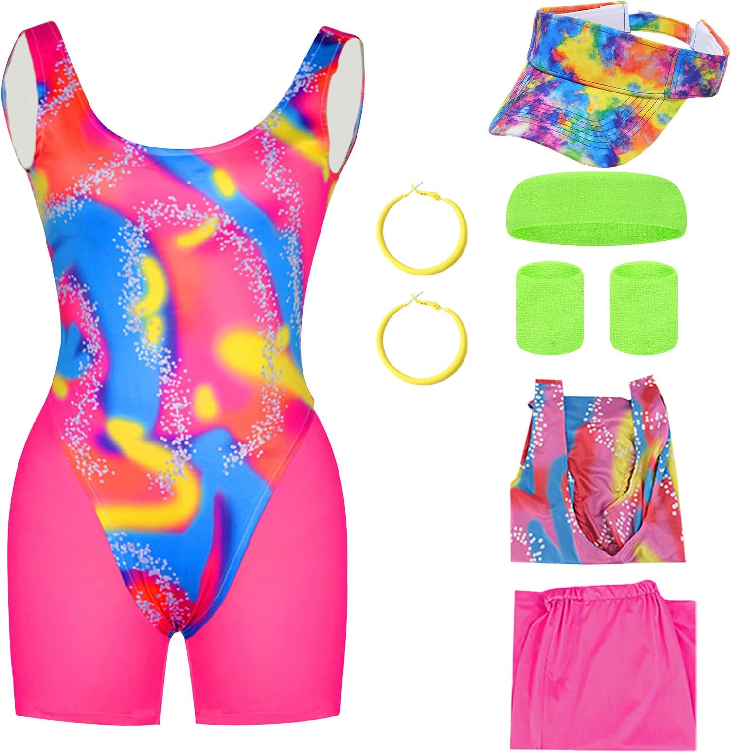 Maryparty 80s Fancy Dress for Women 80s Costume Accessories Set for Carnival Parties Halloween