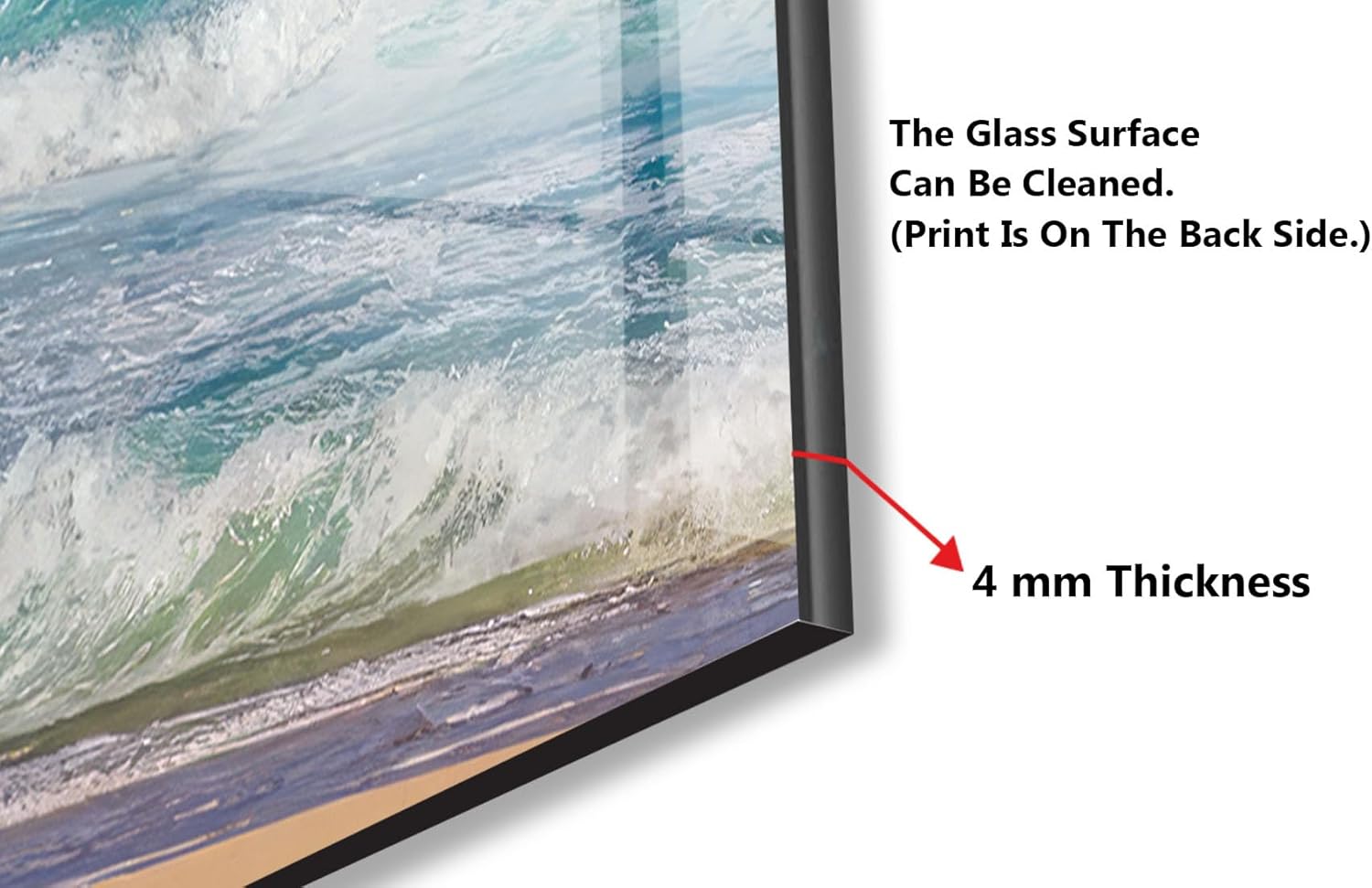 Myphotostation.com 23.5Wx12H'' Tempered Glass Stove Backsplash Kitchen Tile Decor Stove Back Cover Glass Splashback Tile for Stove Top Cover Toughened Glass Cooker Protector 1