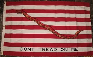 First Navy Jack Embroidered Sewn Flag 3'x5' Gadsden Cotton Banner with Clips