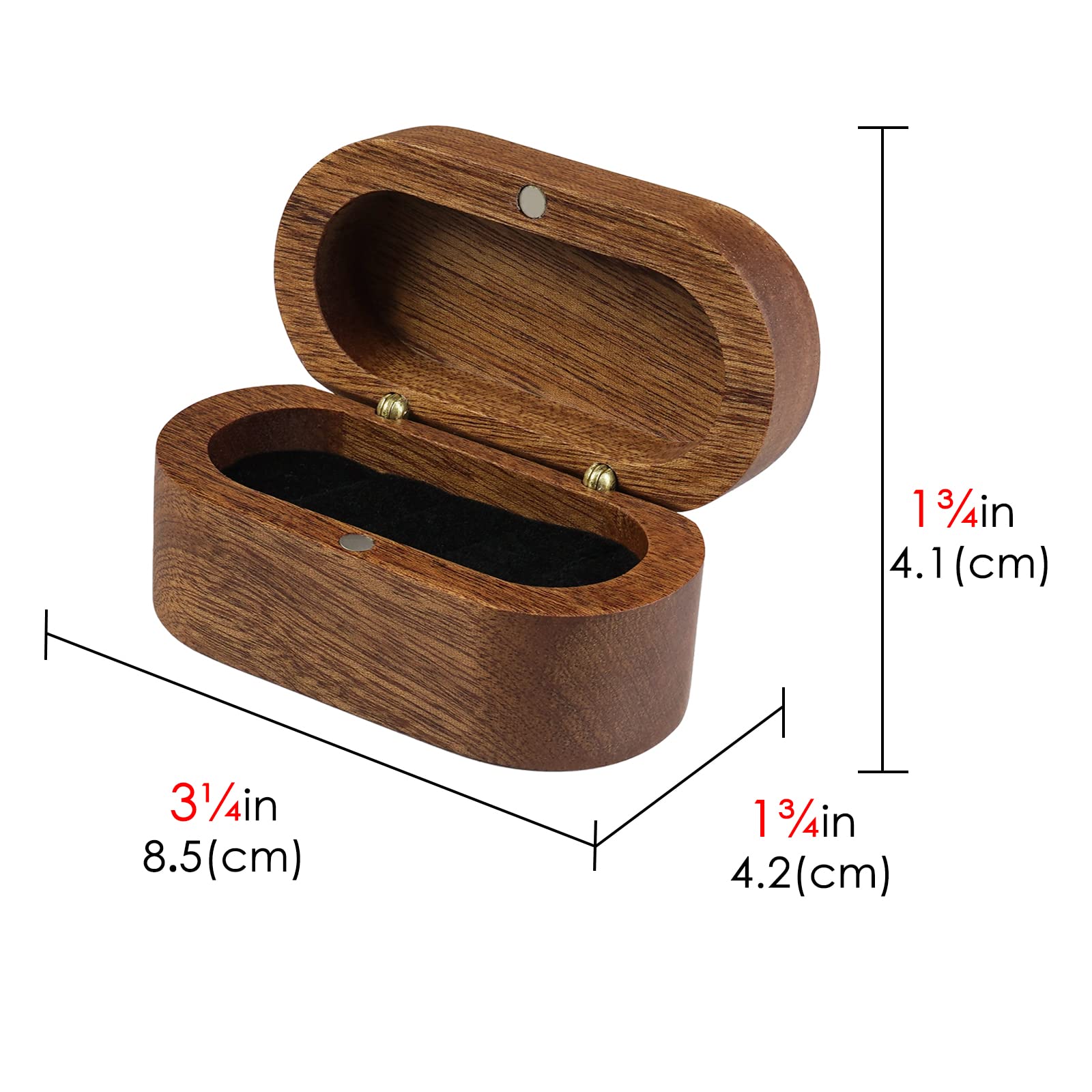 Musiin Guitar Pick Holder Wooden Box Guitar Accessories Storage Organizer, Round, Round - Image 3