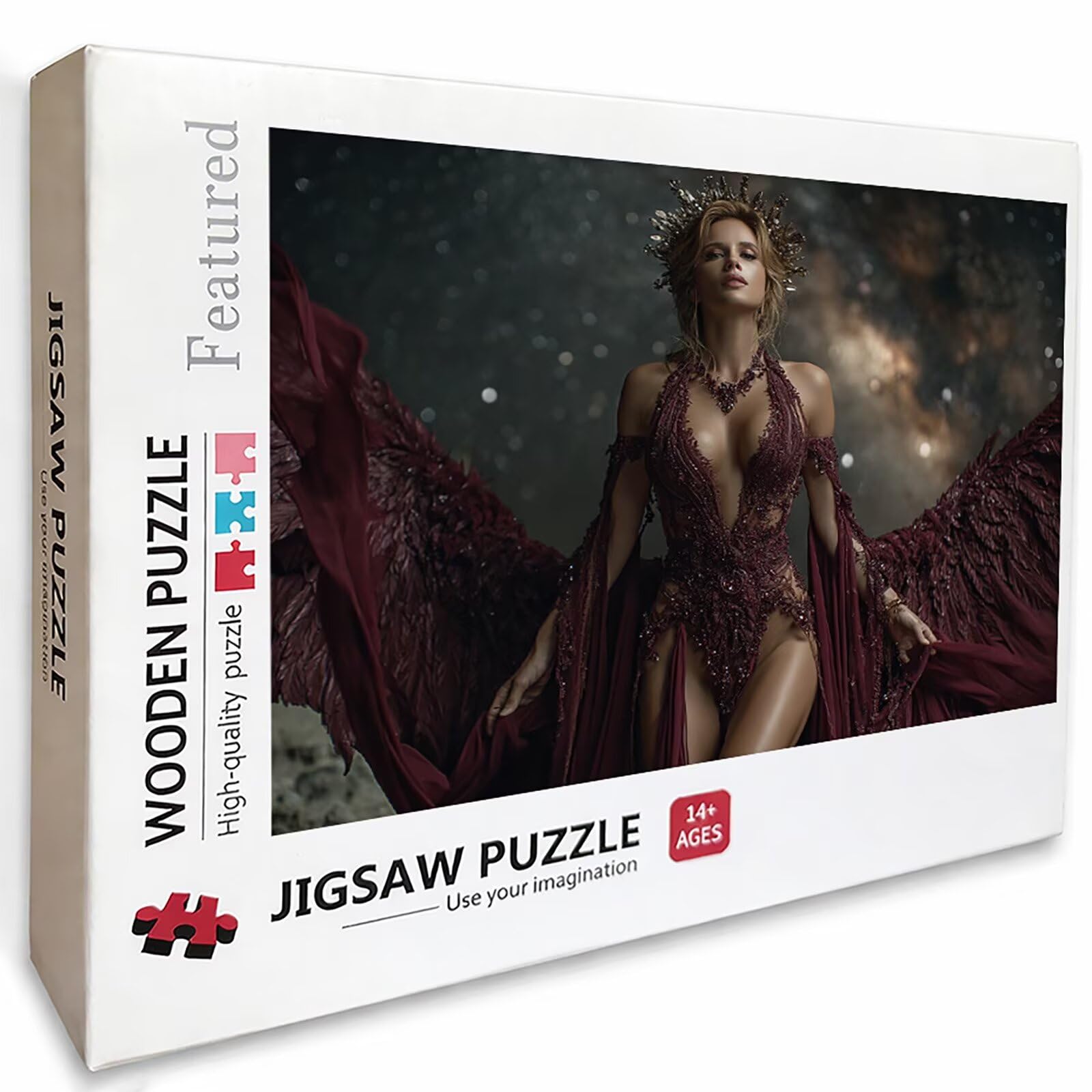 Frau Holz Puzzles 122x81cm, FlüGel Jigsaw Puzzles 3000 Teile für Erwachsene Mit Box, EIN Herausforderndes Rätsel Game, Farbenfrohes Legespiel, Geeignet für die meisten Gruppen, Geschenke, 2-8991