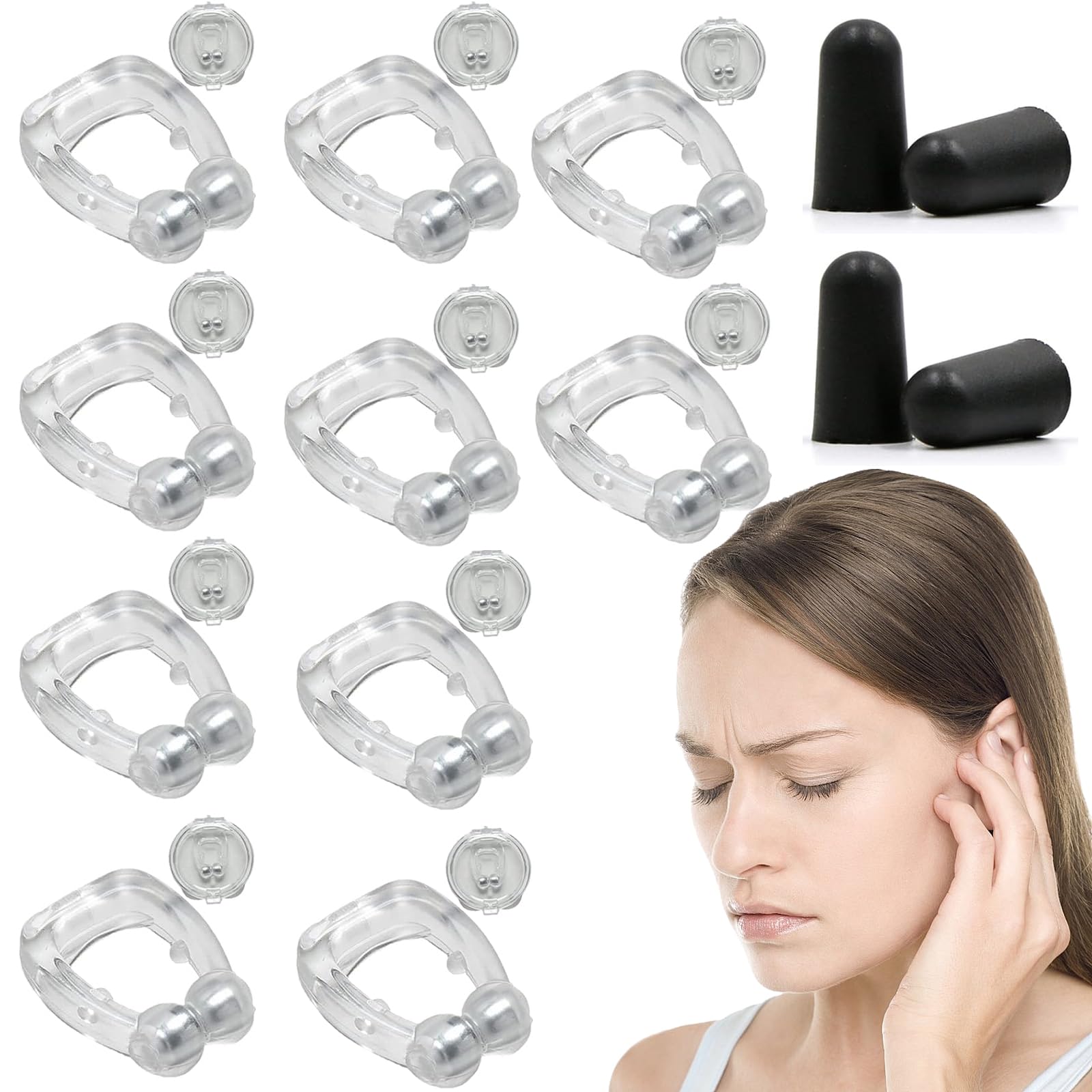 Tinnitus Relief for Ringing Ears, Acupeace Tinnitus Relief Device, Acupeace Anti Tinnitus Relief Ear Clip, Device for Stop Ear Ringing (5Pairs)