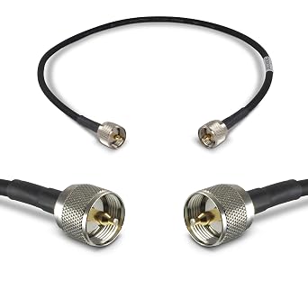 Proxicast 2 ft Ultra Flexible PL259 Male - PL259 Male Low Loss Coax Cable Jumper Assembly for CB/UHF/VHF/Shortwave/HAM/Amateur Radio Equipment and Antennas - 50 Ohm ANT-141-033-02
