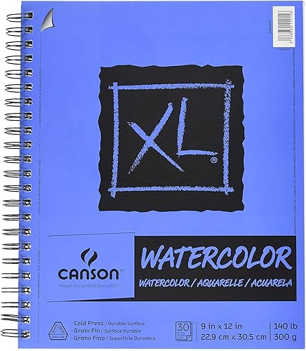 Miniatura 4 de Canson Acuarela de libro de arte de la serie XL, papel blanco de peso medio, encuadernación de alambre lateral, 48 hojas, 5.5 x 8.5 pulgadas