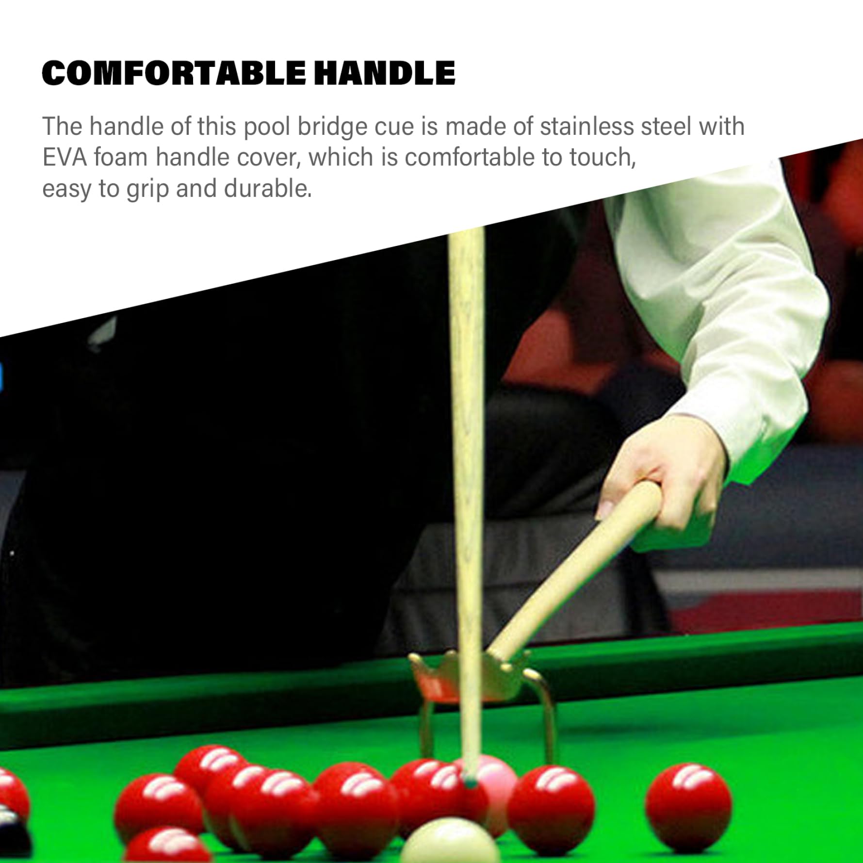 Pool Bridge Stick, rétractable Billards repère avec Une tête de Pont en Laiton pour Le Snooker, Le Jeu, la compétition