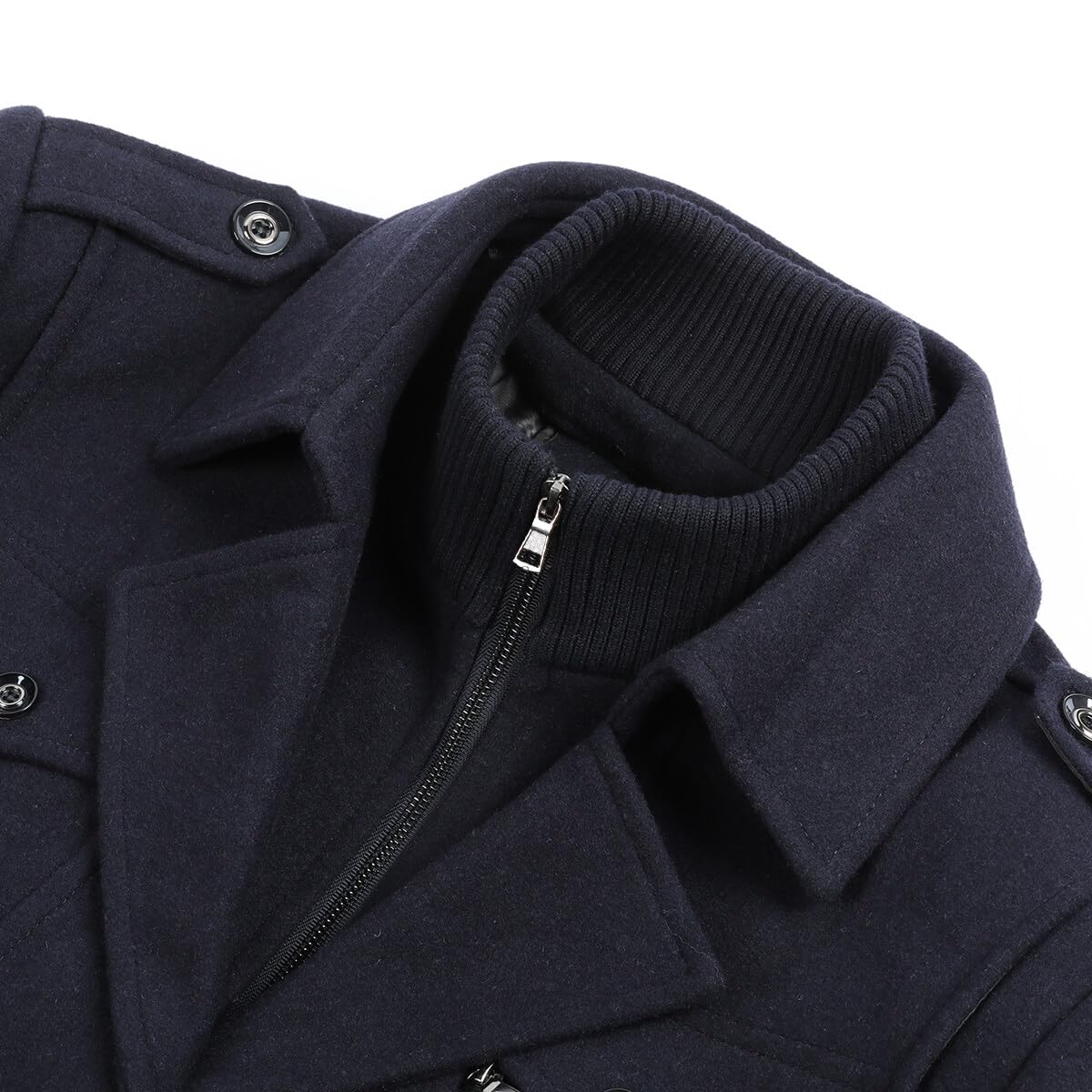 YOUTHUP Cappotti per Uomo Giacche di Lana Elegante Trincea Cappotto Invernale Regular Fit