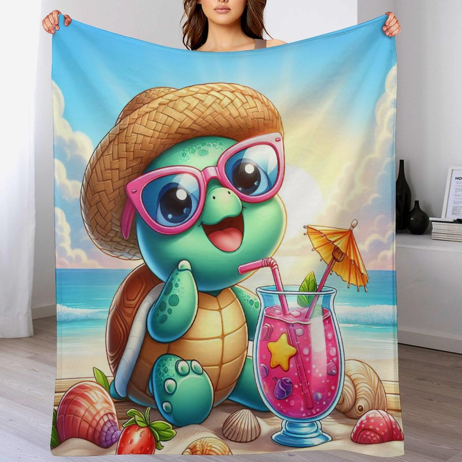 Colcha de franela para tardes de sofá manta estampada 3D de invierno
