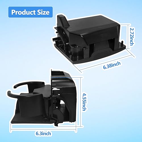 Miniatura 2 de Portavasos para Pathfinder 2005-2012, Xterra 2005-2015, Frontier 2005-2019 REA Reemplazo para caja de consola central de asiento trasero