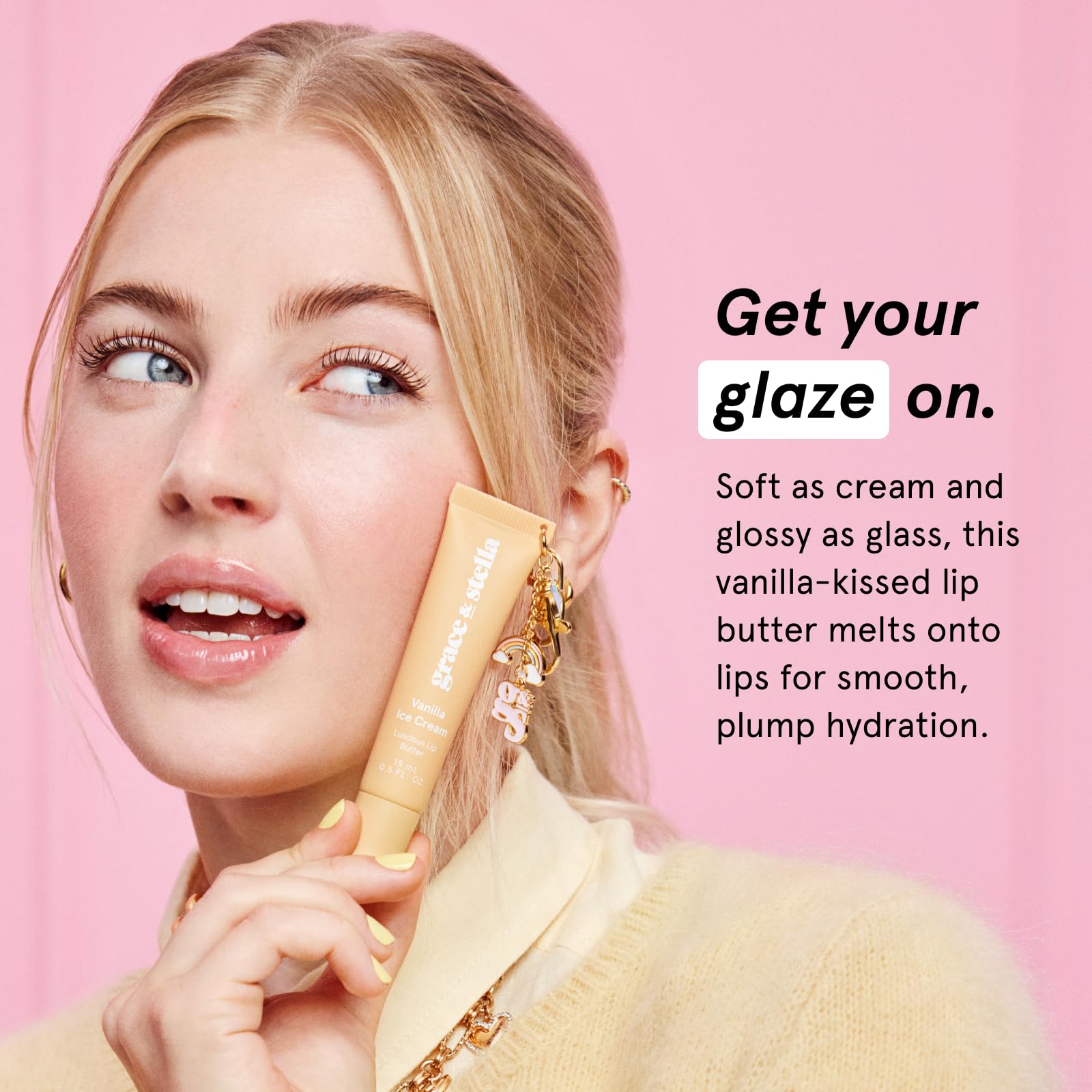 Grace & Stella Lip Gloss Butter - Vanilla Ice Cream -2