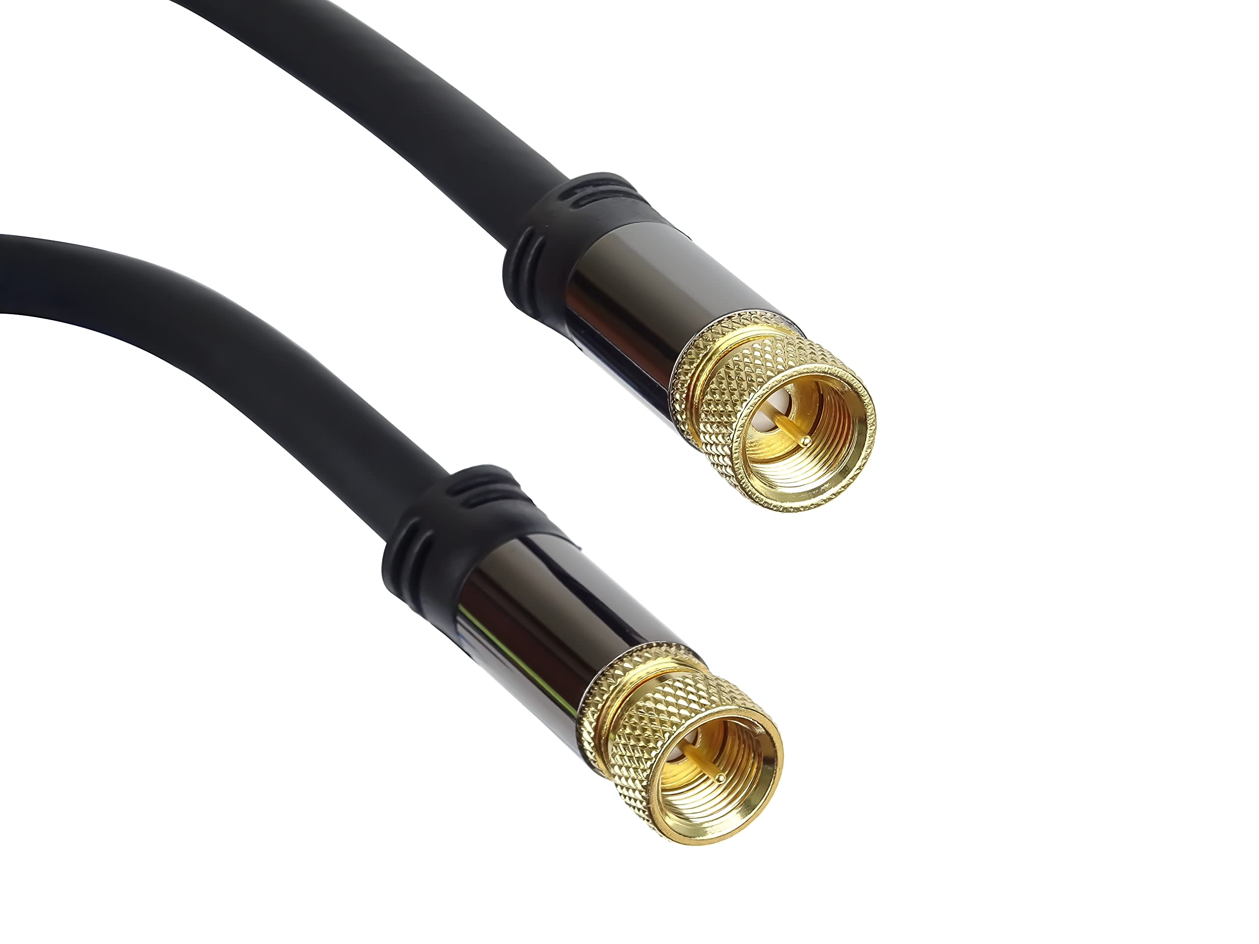PremiumCord Satellite Antenna HQ Cable F-Connector to F-Connector (135 dB), 4x Shielded, Metal Connector, Length 5 m - Image 2