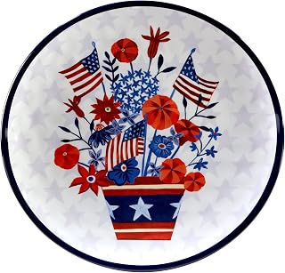 Certified International Stars & Stripes Melamine Round Platter 14-inch Diamter