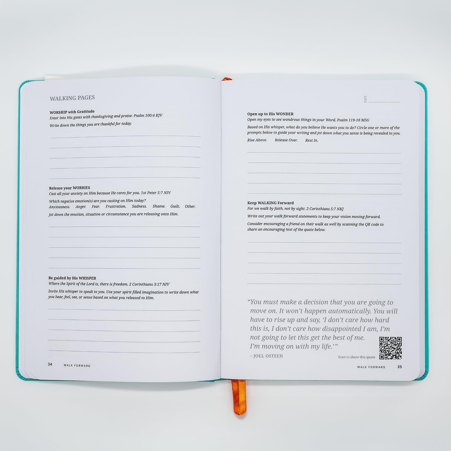 The Walk Forward Journal – (Teal) A 60-Day Daily Journal for Spiritual, Emotional, and Personal Growth – Reflection, Mindfulness & Inspiration – Daily Affirmations and Goal-Setting – Undated Life Planner for Women & Men