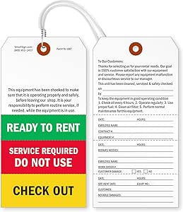 Amazon.com : SmartSign Ready to Rent Two-Sided Tags with Tear-Off Stubs ...