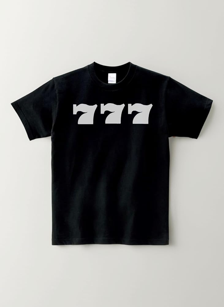 Amazon | デザイン 777 スリーセブン 半袖 Tシャツ ブラック br