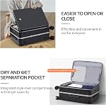 Hanke 20 Inch Carry On Luggage for Airplanes, Top Open Luggage PC Hard Shell Suitcases with Wheels TSA Travel Luggage Durable Aluminum Frame Luggage Bag with Wide Handle(Jet Black)