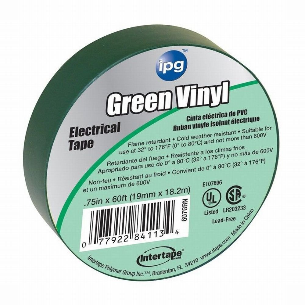 Intertape Polymer 4113 .75"x6' Green Electric Tape