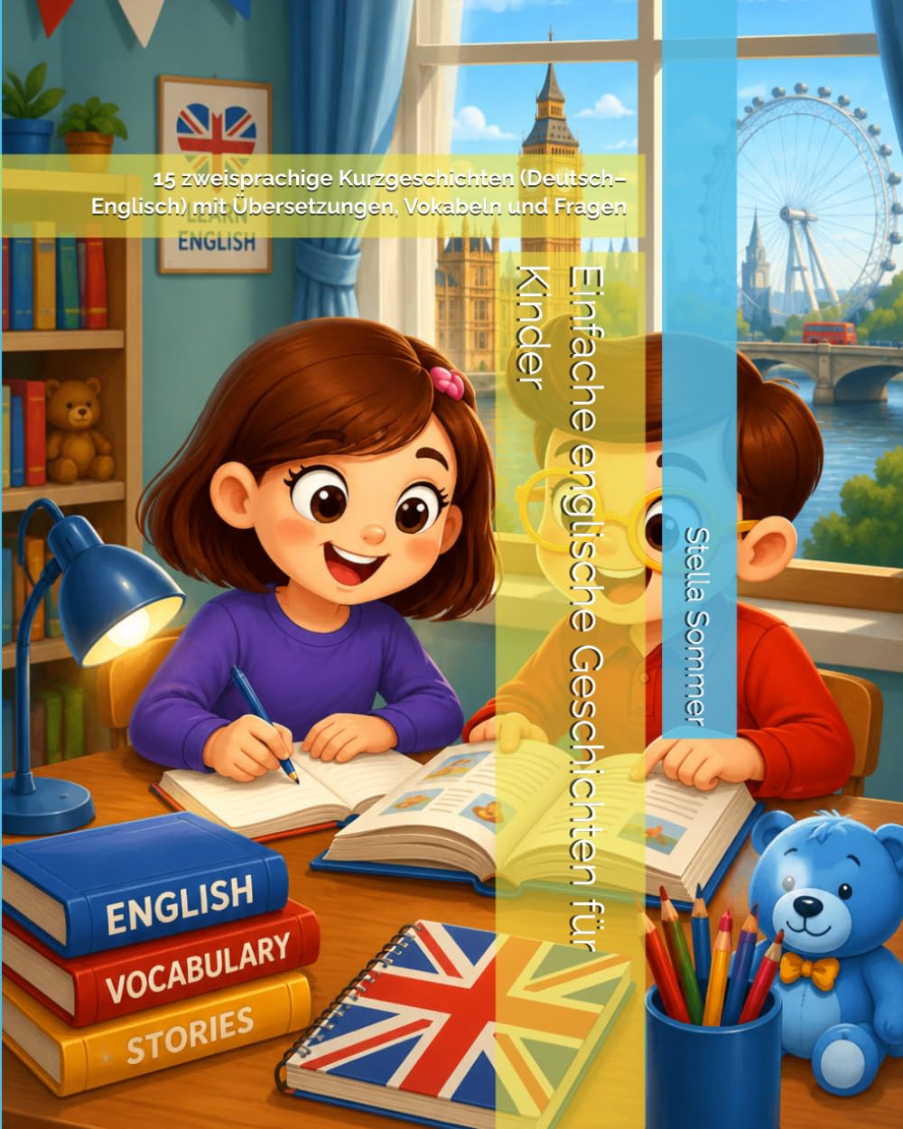 Einfache englische Geschichten für Kinder: 15 zweisprachige Kurzgeschichten (Deutsch–Englisch) mit Übersetzungen, Vokabeln und Fragen | Englisch lernen für Anfänger (A1) ab 7 Jahren