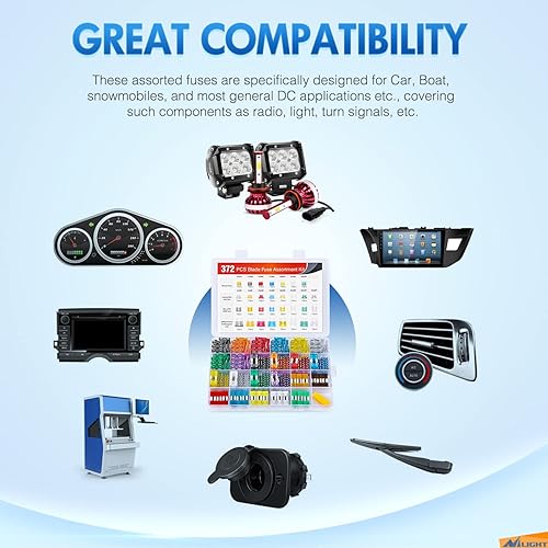 Miniatura 18 de Nilight 105 fusibles Micro2 ATR APT Kit surtido de fusibles de cuchilla de automóvil Micro 2 repuesto 5A 7.5A 10A 15A 20A 25A 30A Automotriz
