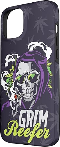 Vista 17 de iPhone 13 Cannabis Weed Marihuana Ganja Hemp Grim Reefer Smoking Gift Case