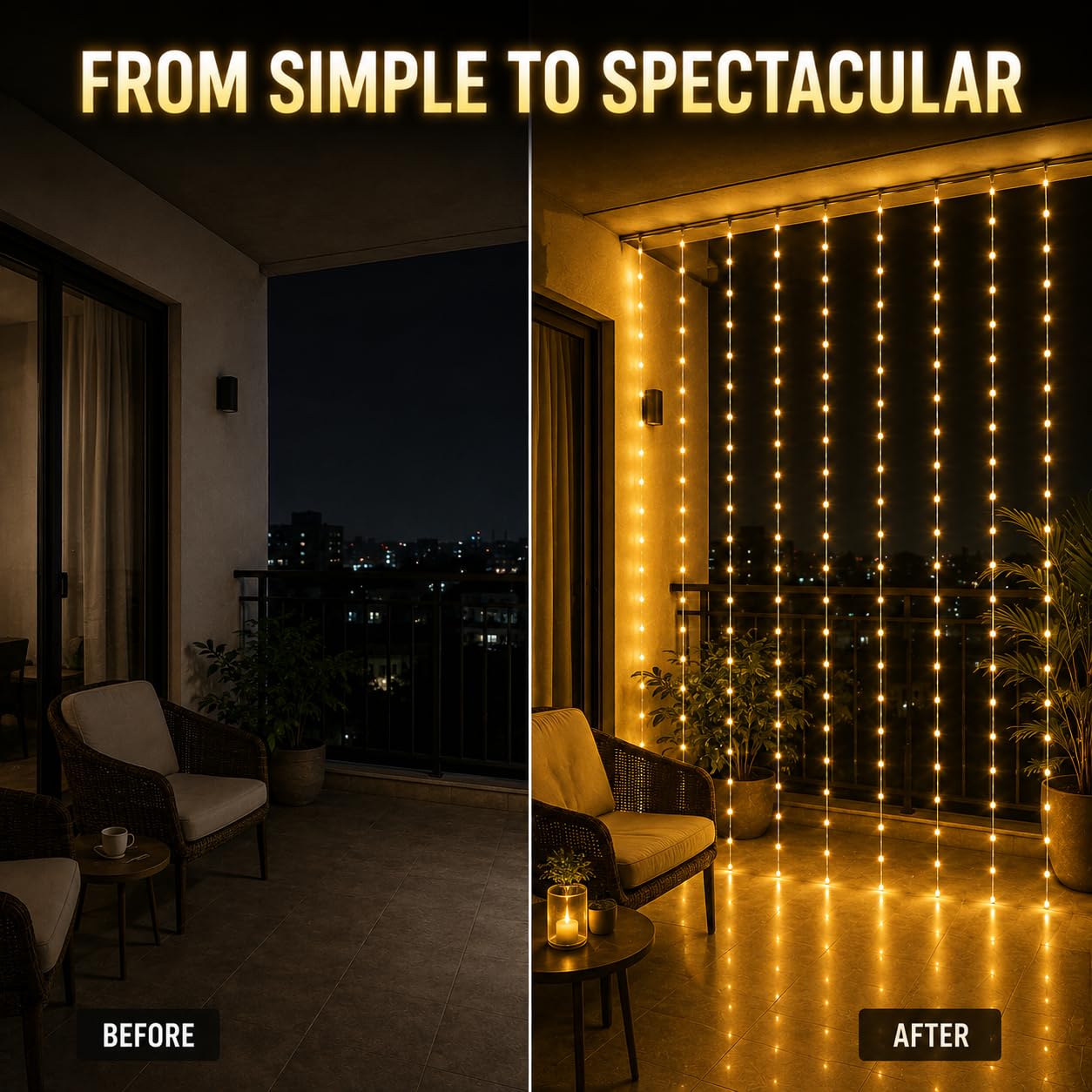 Gesto Waterfall Lights: 150 LED Fairy Curtain - 8 Modes FREE SHIPPING -7 Gesto Waterfall Lights: 150 LED Fairy Curtain - 8 Modes FREE SHIPPING -7