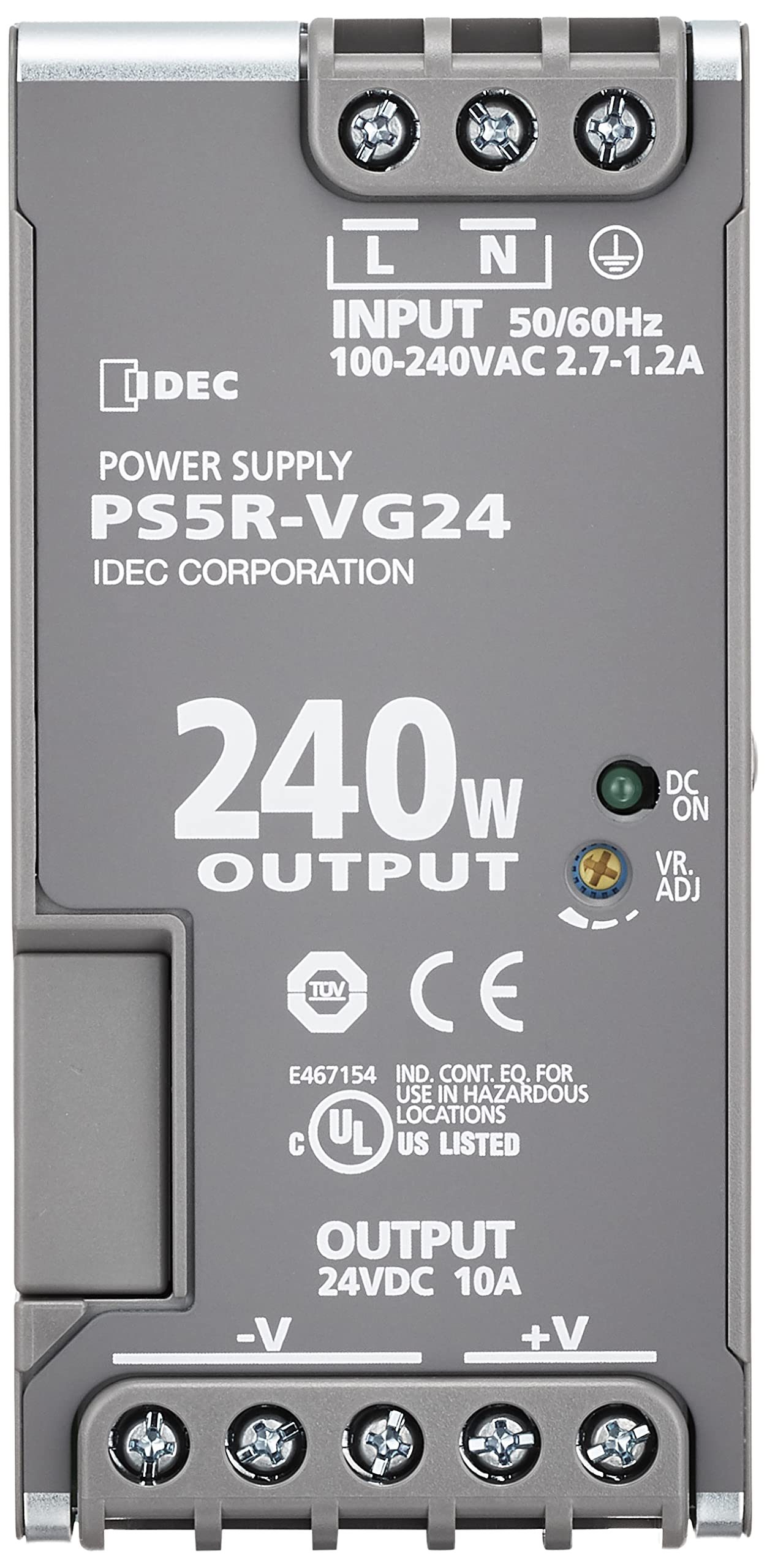 IDEC PS5R-VG24 Switching Power Supply, PS5R-V Type, 240 W, 24 V