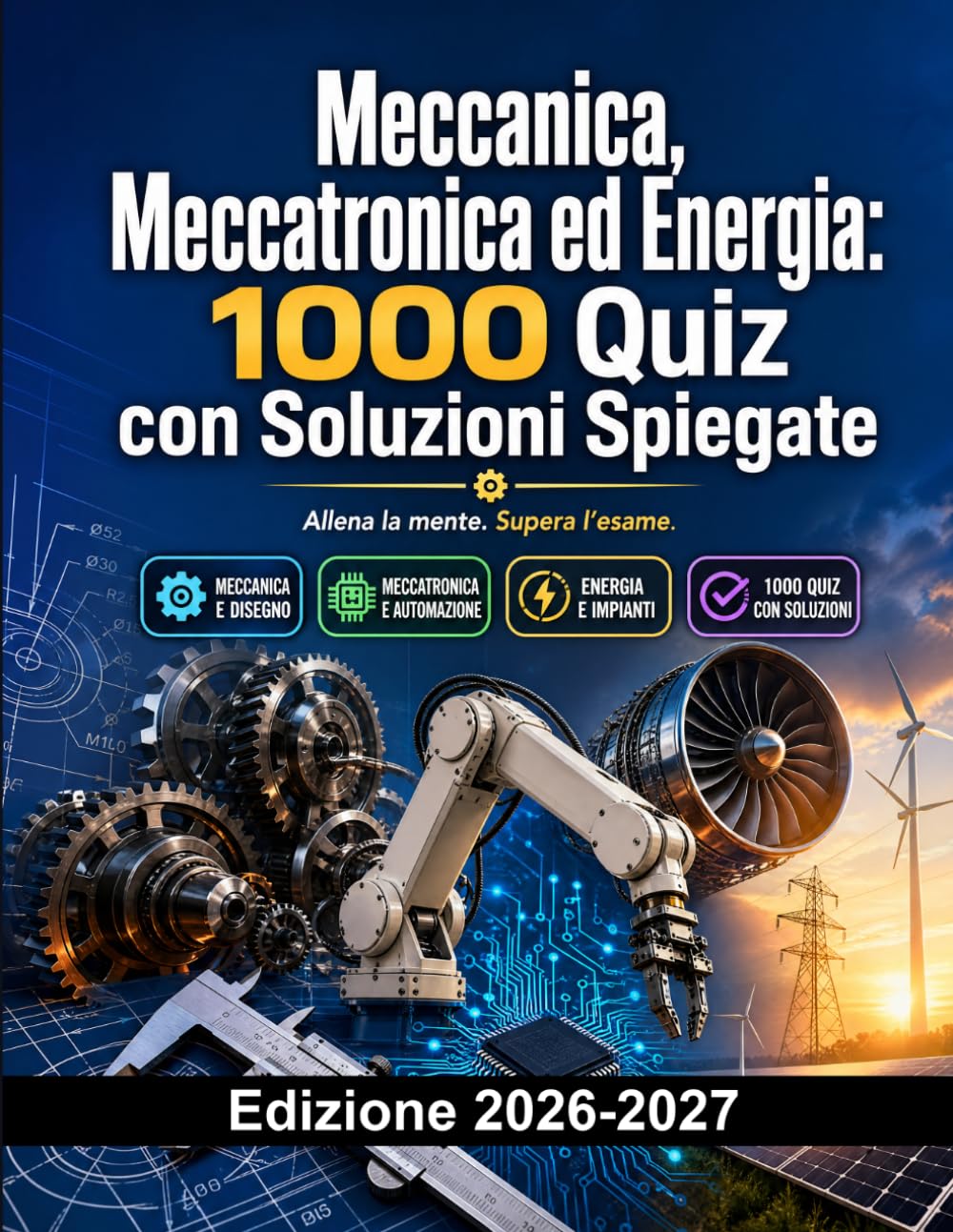 Meccanica, Meccatronica ed Energia: 1000 Quiz con Soluzioni Spiegate: Preparazione Esame | Meccanica, Disegno Tecnico, Energia e Automazione