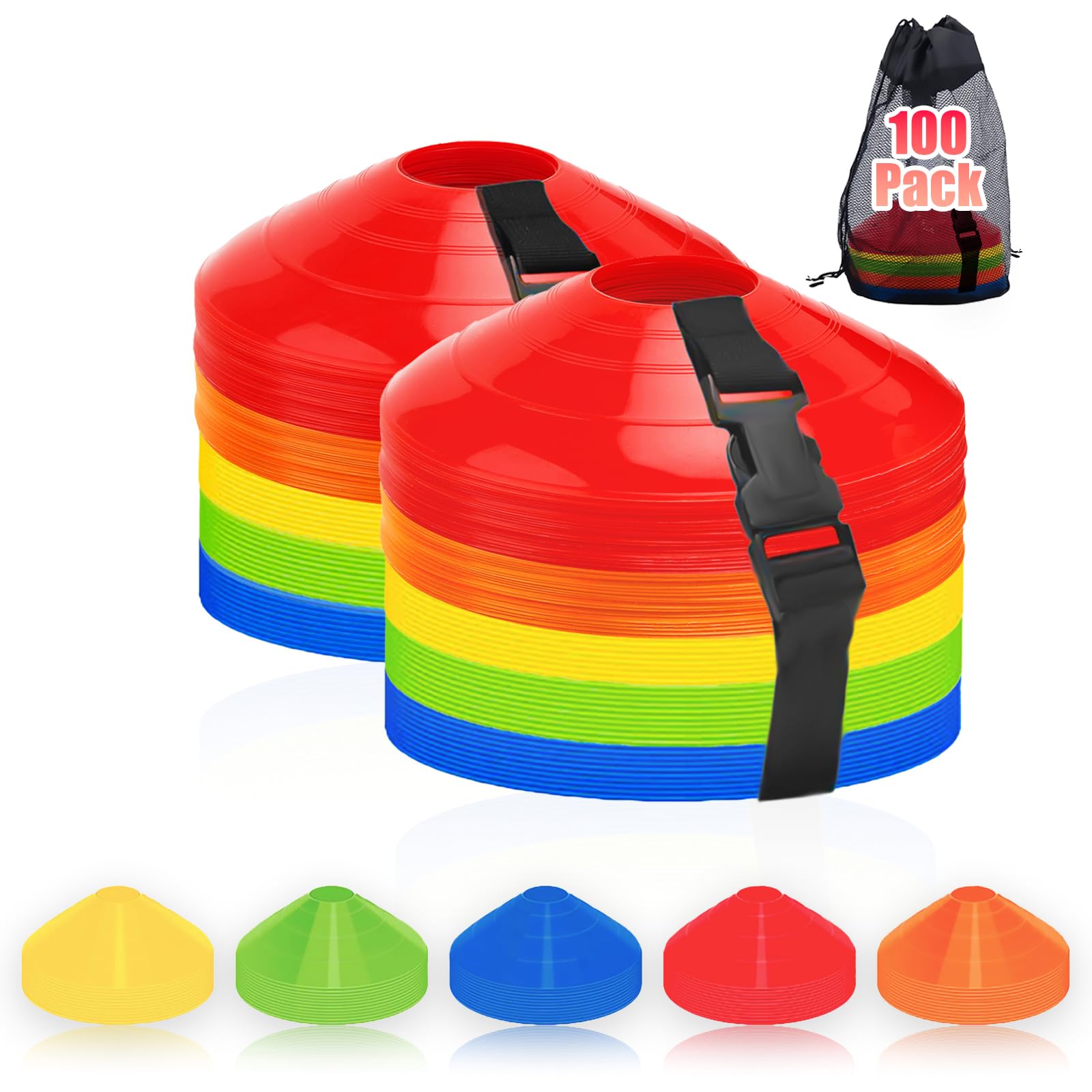 Ashsajkd 25 Pro Disc Cones Sport/Corps vertébral Utilisateurs suggérés ‎Unisexe
