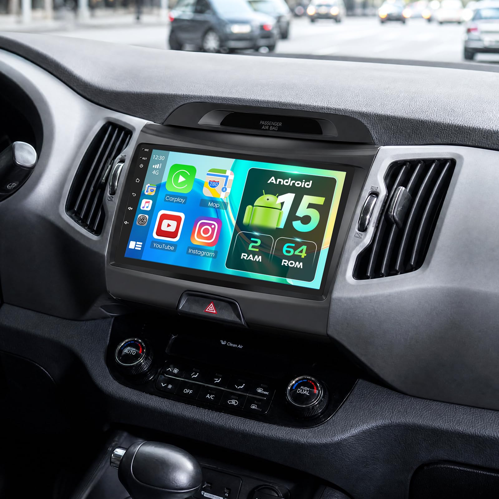 Android Car Stereo for Kia Sportage 2010-2016 Wireless CarPlay Android Auto
