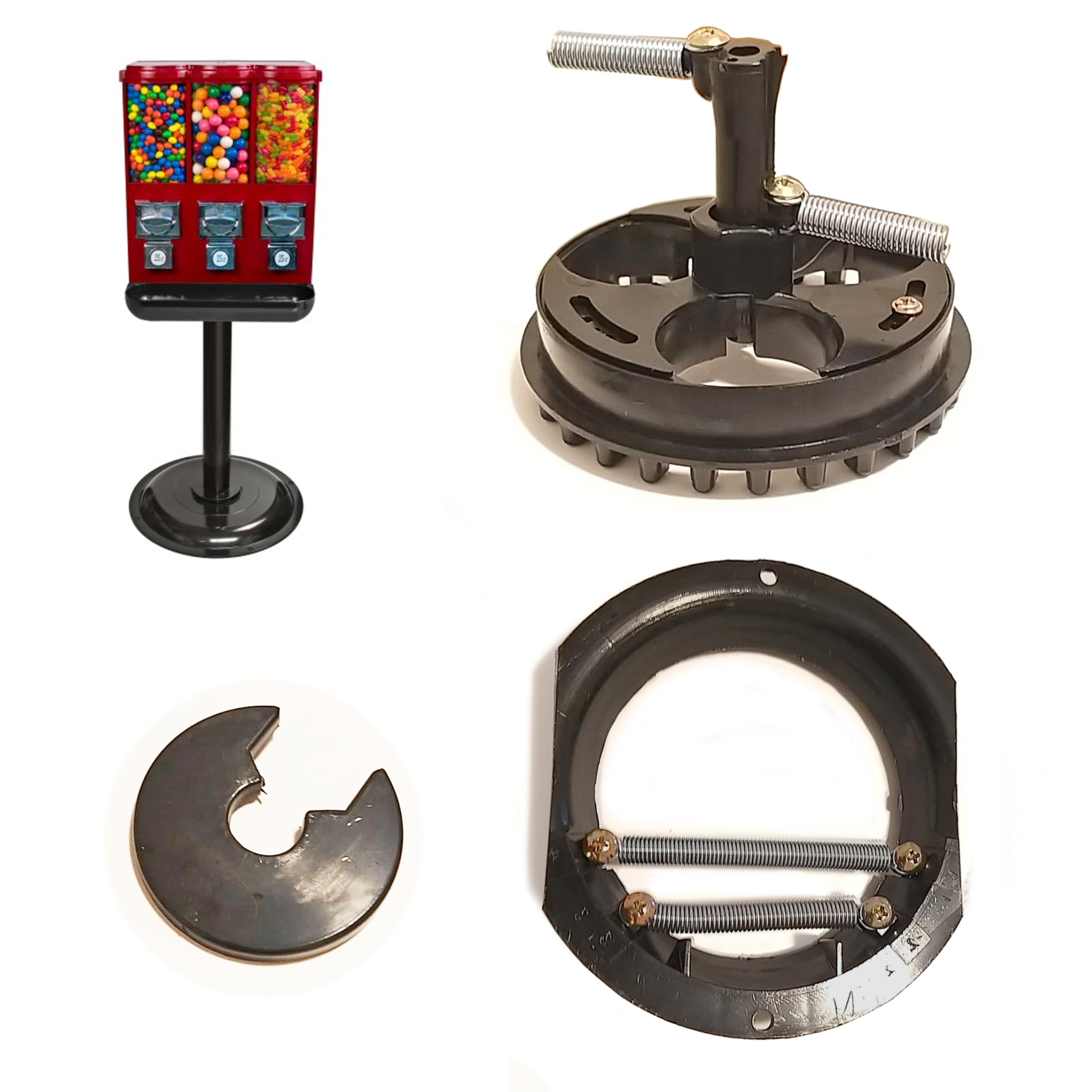 Gumball Dispenser Wheel for Gumball Machine - Adjustable Round Capsule & Gum Wheel for 3 & 4 Head, Triple Shop, Triple Time, Triple Pod, and 4 in 1 Vending Machine - Candy Machine Replacement