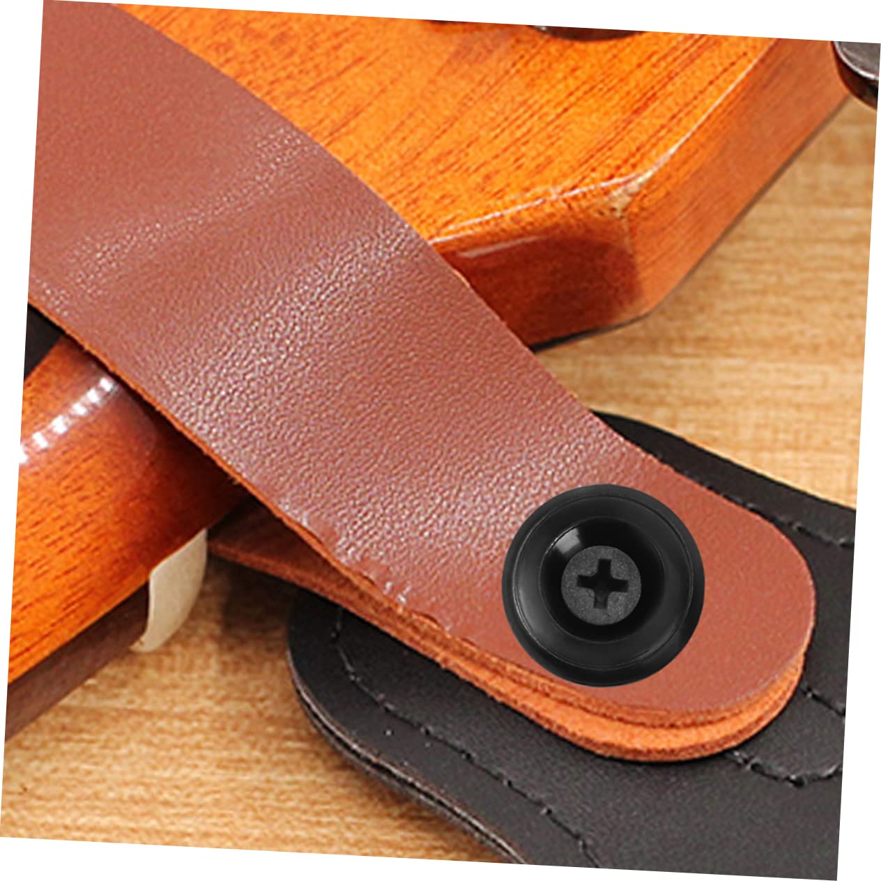 Toddmomy 4Set Durable Metal Guitar Strap Locks with Washers Secure Strap Buttons for Acoustic Electric and Bass Guitars Easy to Install Guitar Accessories