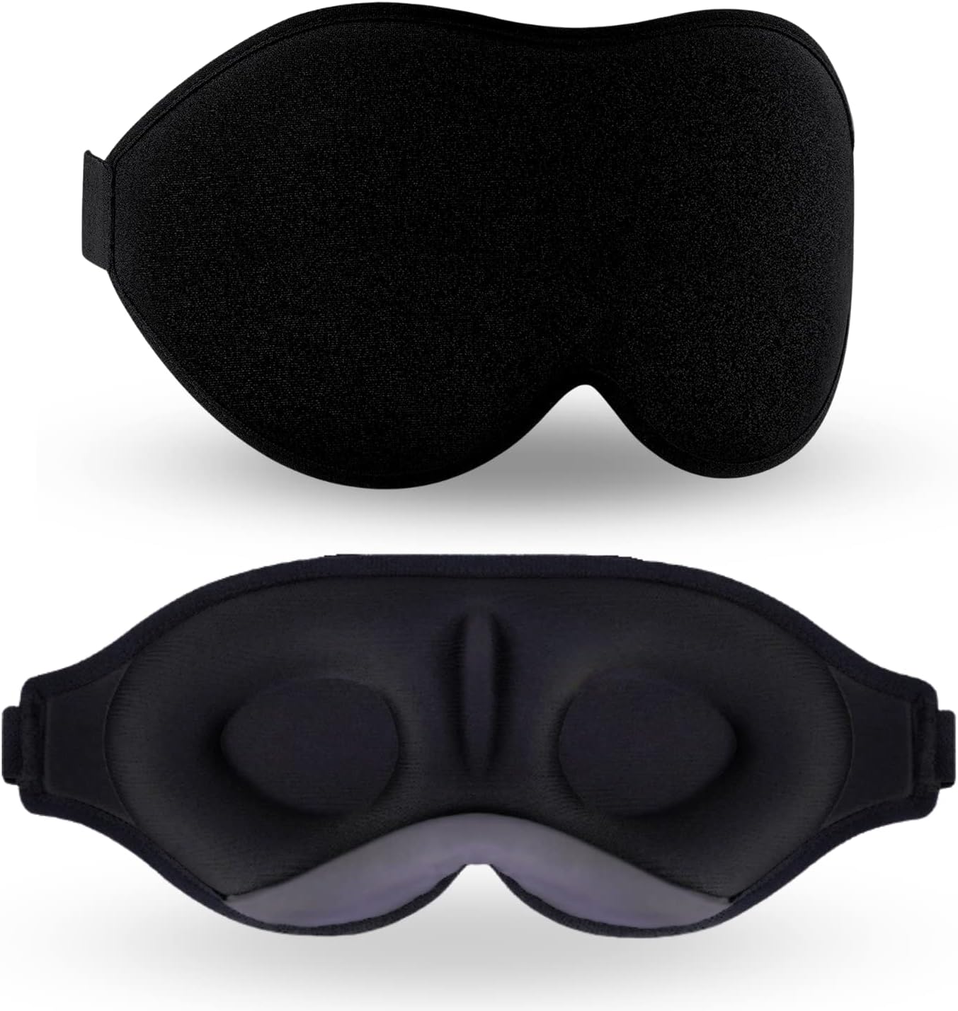 Sleep Mask Blackout Eye Mask Blindfold Light Blocking for Home, Travel, Sleeping, Meditation, Shift Work (Black)