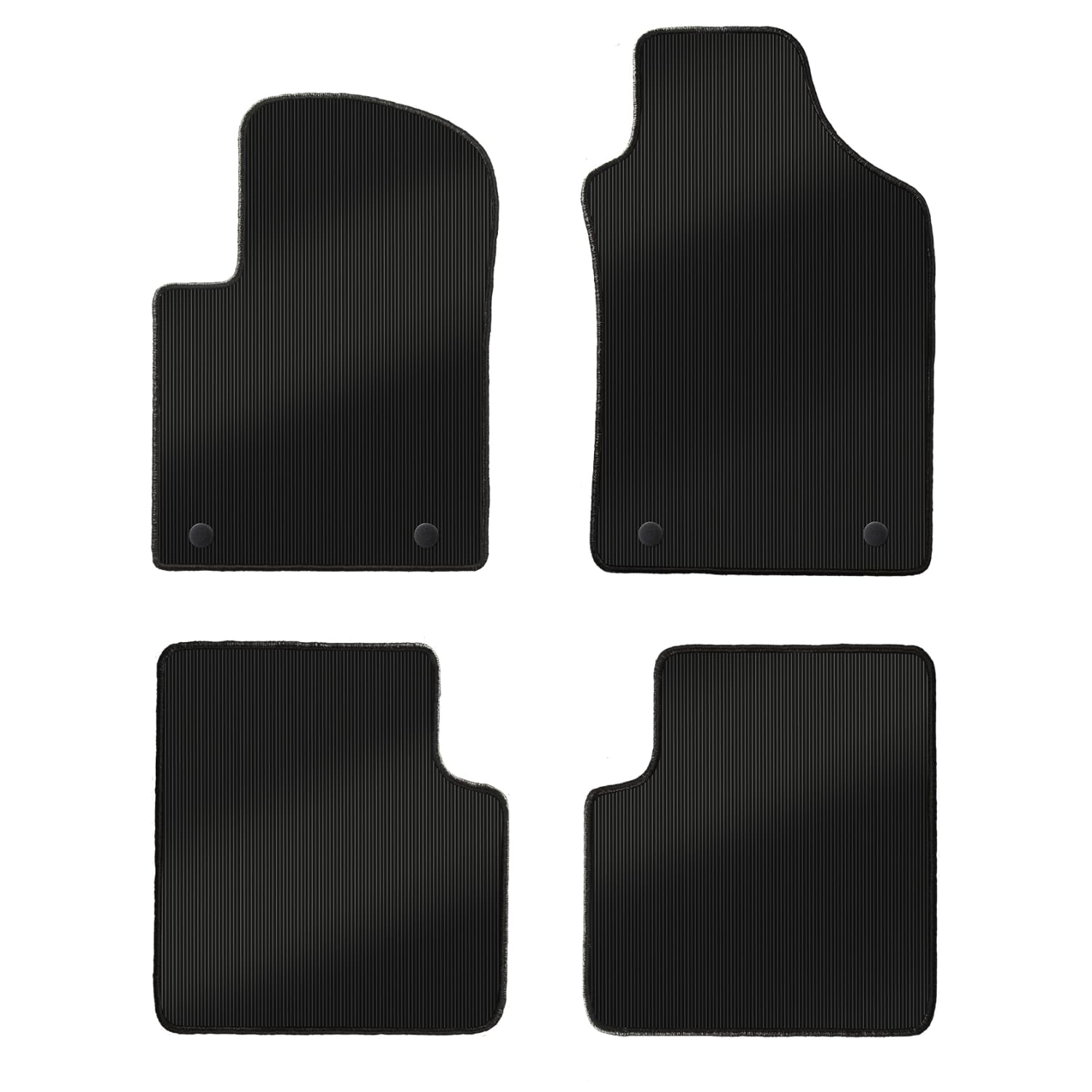 4 Tappetini Impermeabili e Lavabili in Gomma per FIAT 500 Hybrid Compatibile con Modelli dal 2020 - Alta Qualità - Made in Italy - OFFICINE MILANO