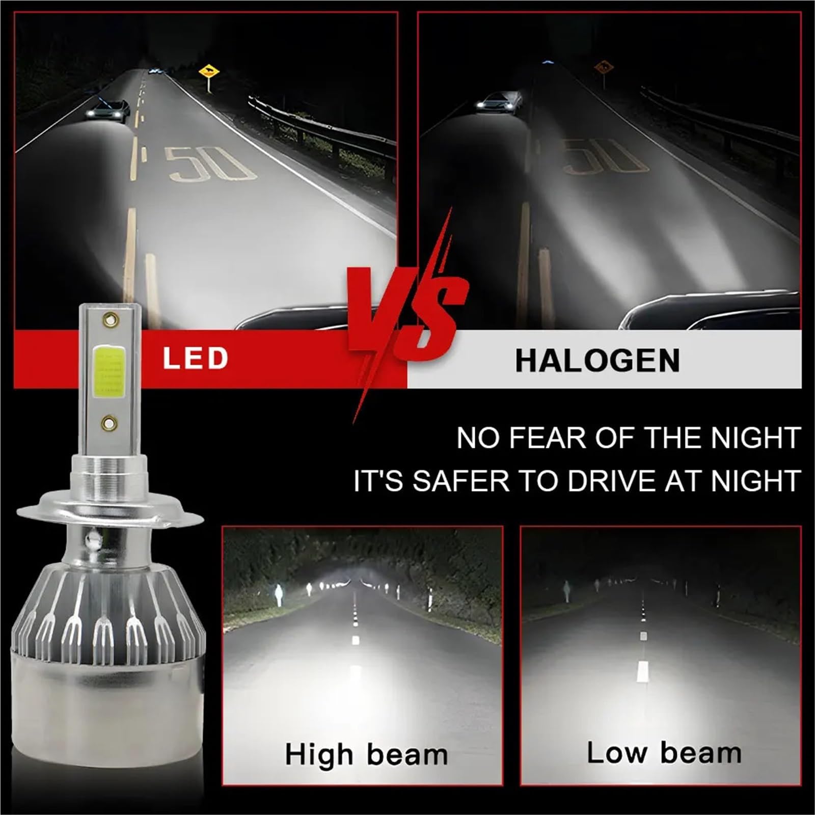 Reflektor dalekosiężny C6 Led Reflektor Samochodowy H7 LED H4 Żarówka