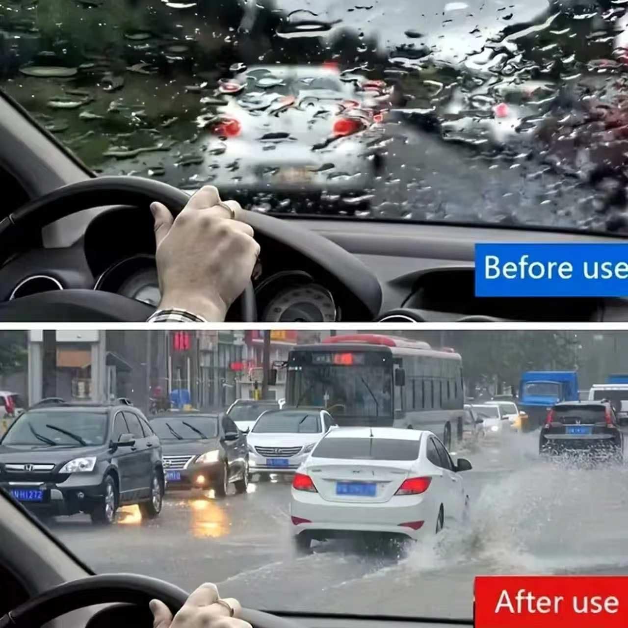 Glass Cleaner for Car Windshield, 50ML Concentrated Windshield Cleaner Fluid, Car Windshield Washer Fluid for Auto Glass, Mirrors, Windows, Anti Fog Clear Vision Formula image 5