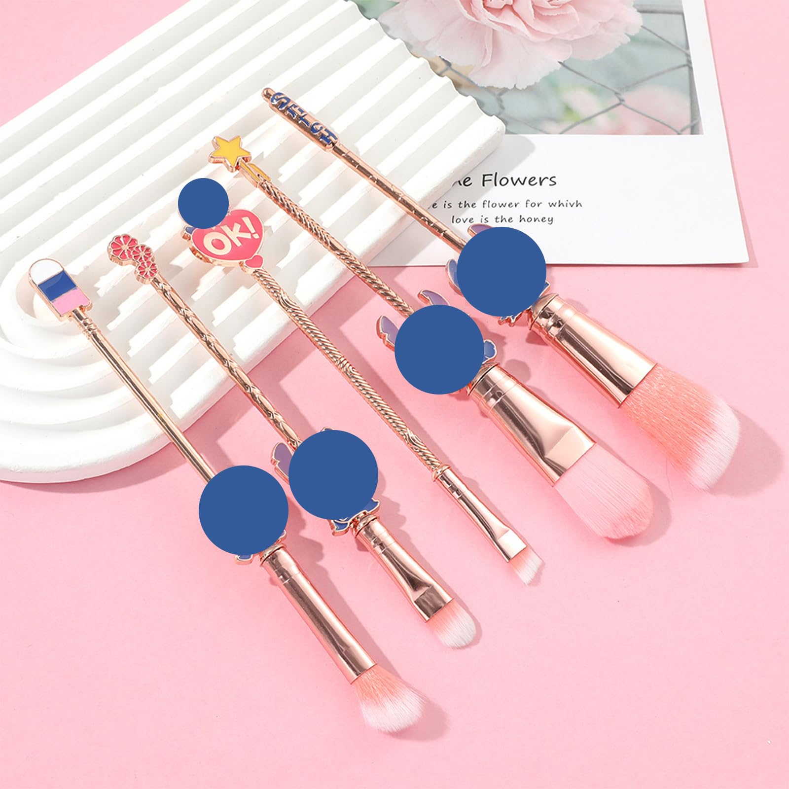 TYXHXTF 5 Pcs Brush Set, Makeup Brushes, Synthetic Bristle, Foundation Brush, Concealer Brush, Brush Kit - Image 3
