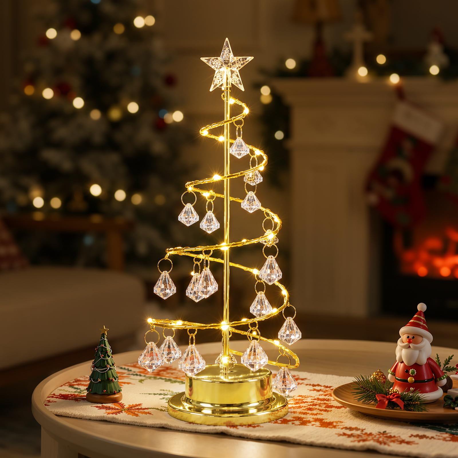 Amazon.co.jp: Lewondr クリスマスツリー ライト 電池式 卓上