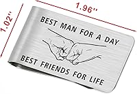 Vista 5 de Emideary Money Clip for Men, Stainless Steel Front Pocket Wallet