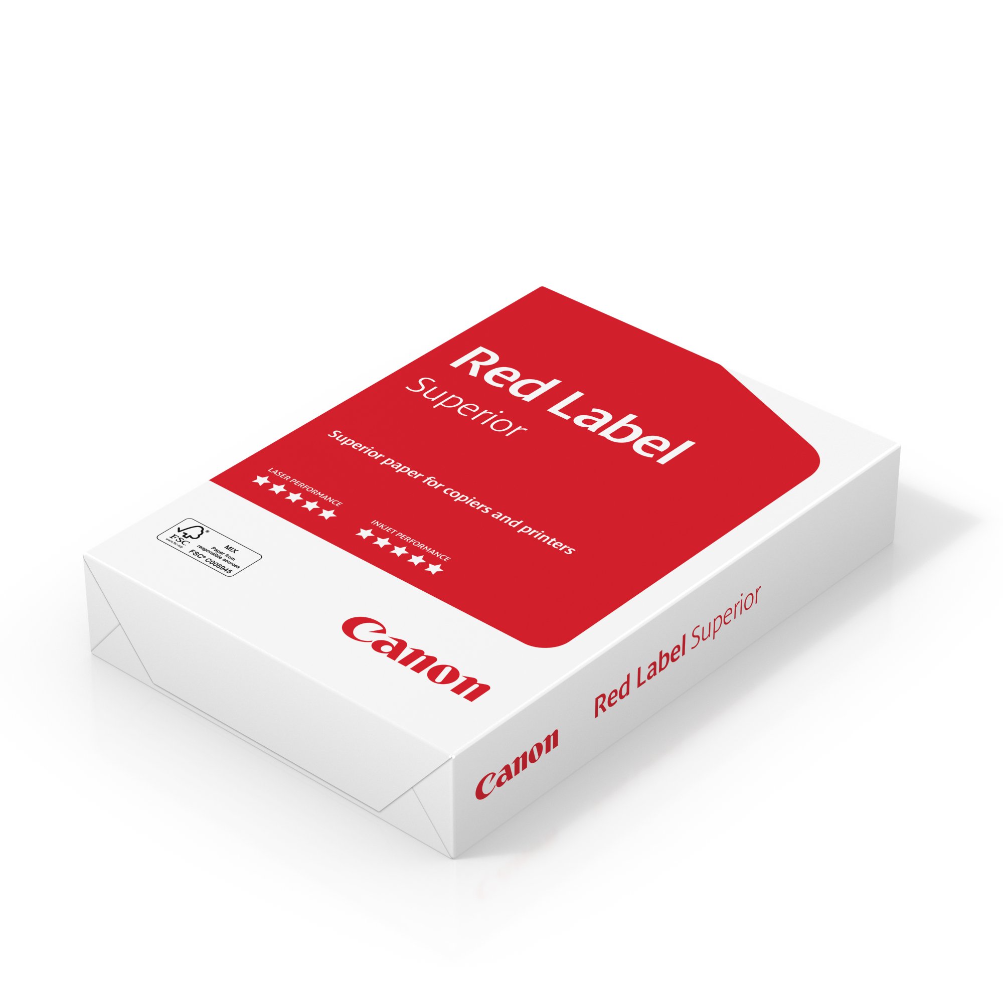 Canon Red Label - Premium A4 Printer Paper 80gsm, 1 Ream (500 Sheets Total) for Home and Business use, White, A4 (210mm x 297mm), 8627A80S