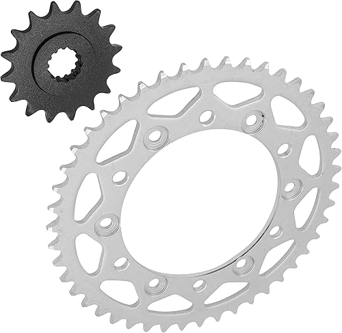 Miniatura 6 de Caltric Kit de piñón delantero y trasero compatible con Yamaha Fz-6 Fz6 2009 / Fz-6R Fz6R 2009-2016