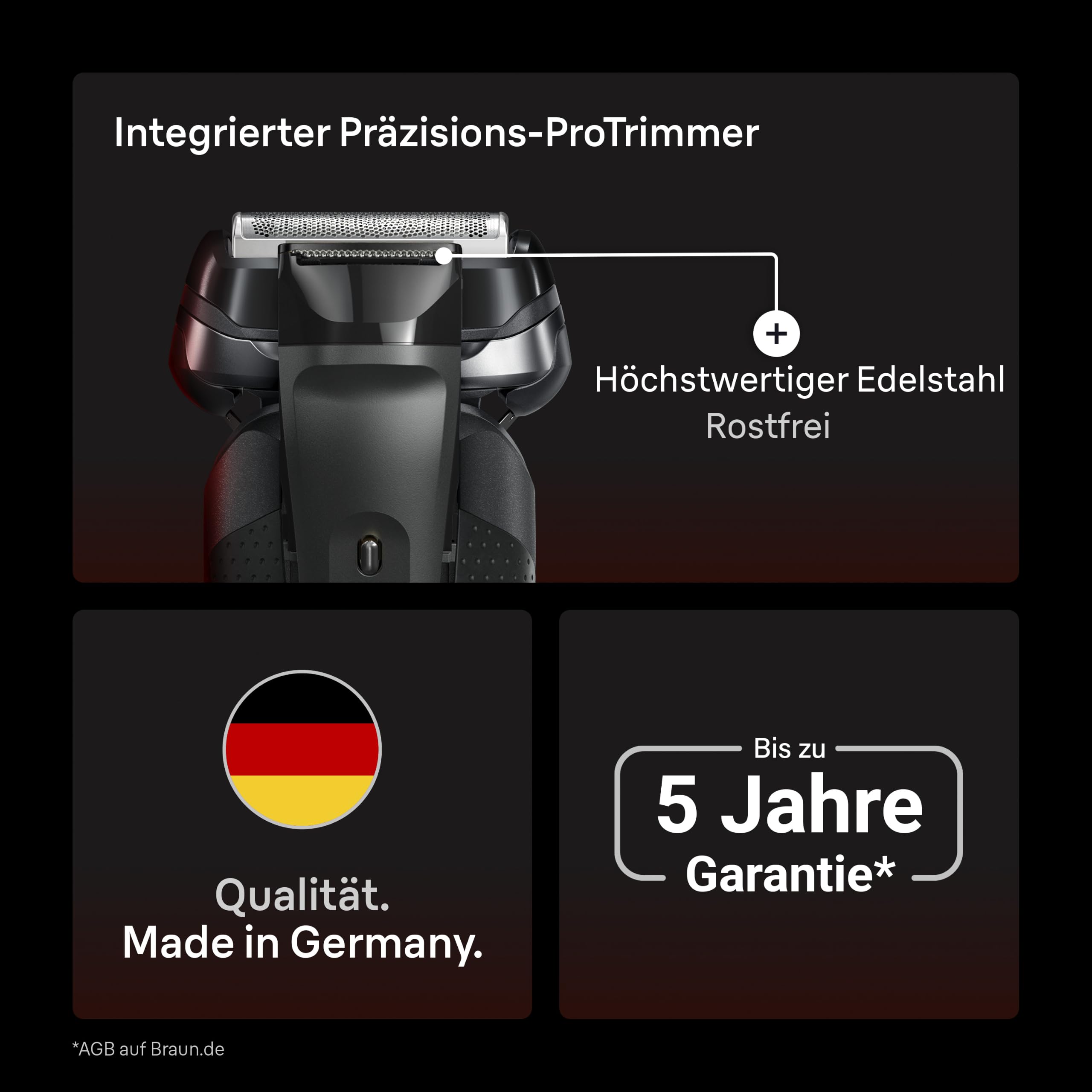 Braun Rasierer Herren Elektrisch Series 9 Sport, 9110si, Schwarz | Elektrorasierer mit 4+1 Präzisionskopf, Barttrimmer mit 60 Min. Akku, Wasserdicht, Inkl. Reiseetui Und Ladeständer
