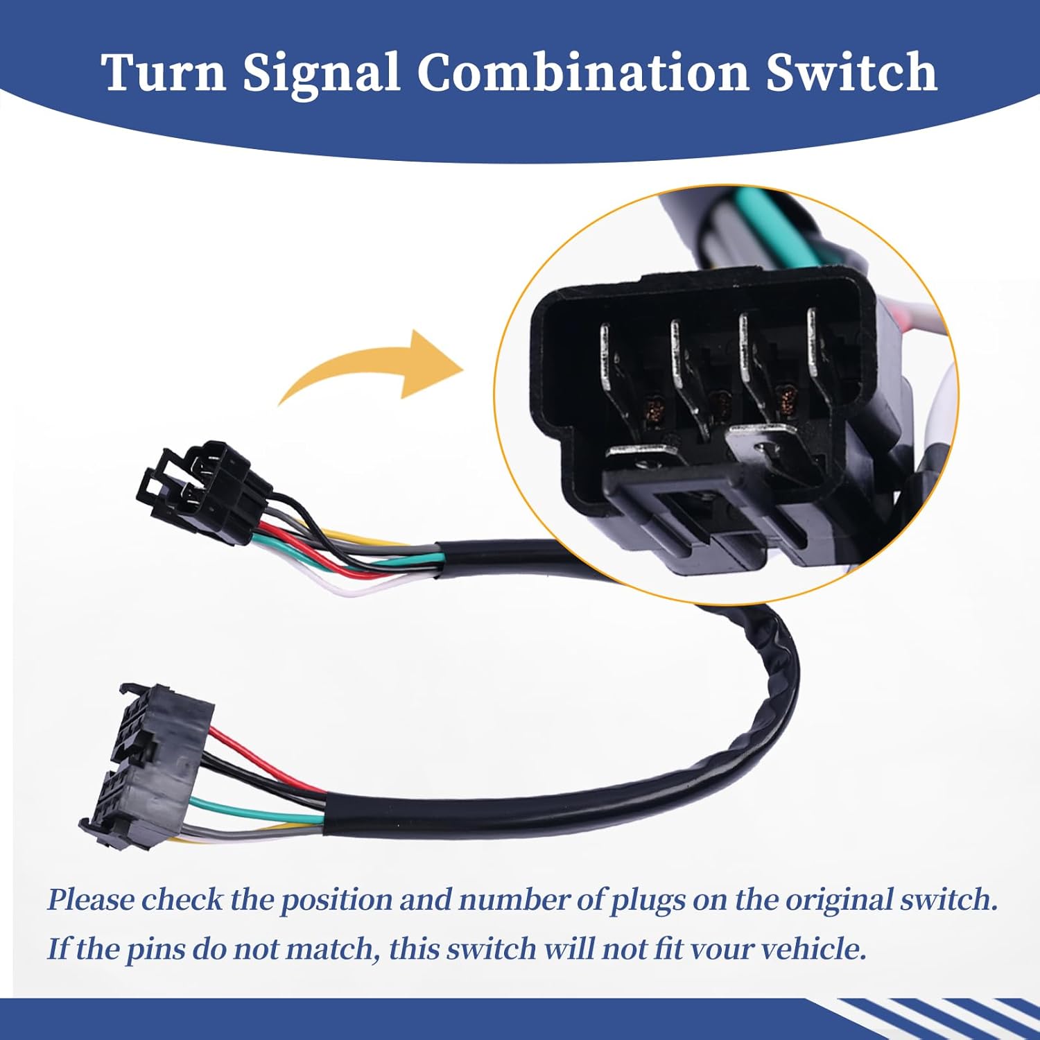 Turn Signal Combination Switch Multifunction Combination Switch with Harness 577.59006 Compatible with Kenworth T800 Replace 01481376 480836