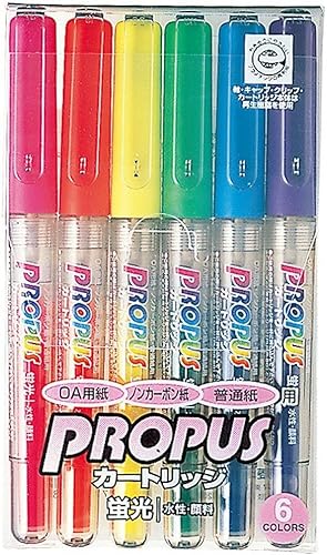 Mitsubishi Pencil Propass PUS1556C - Resaltador tipo cartucho, 6 colores