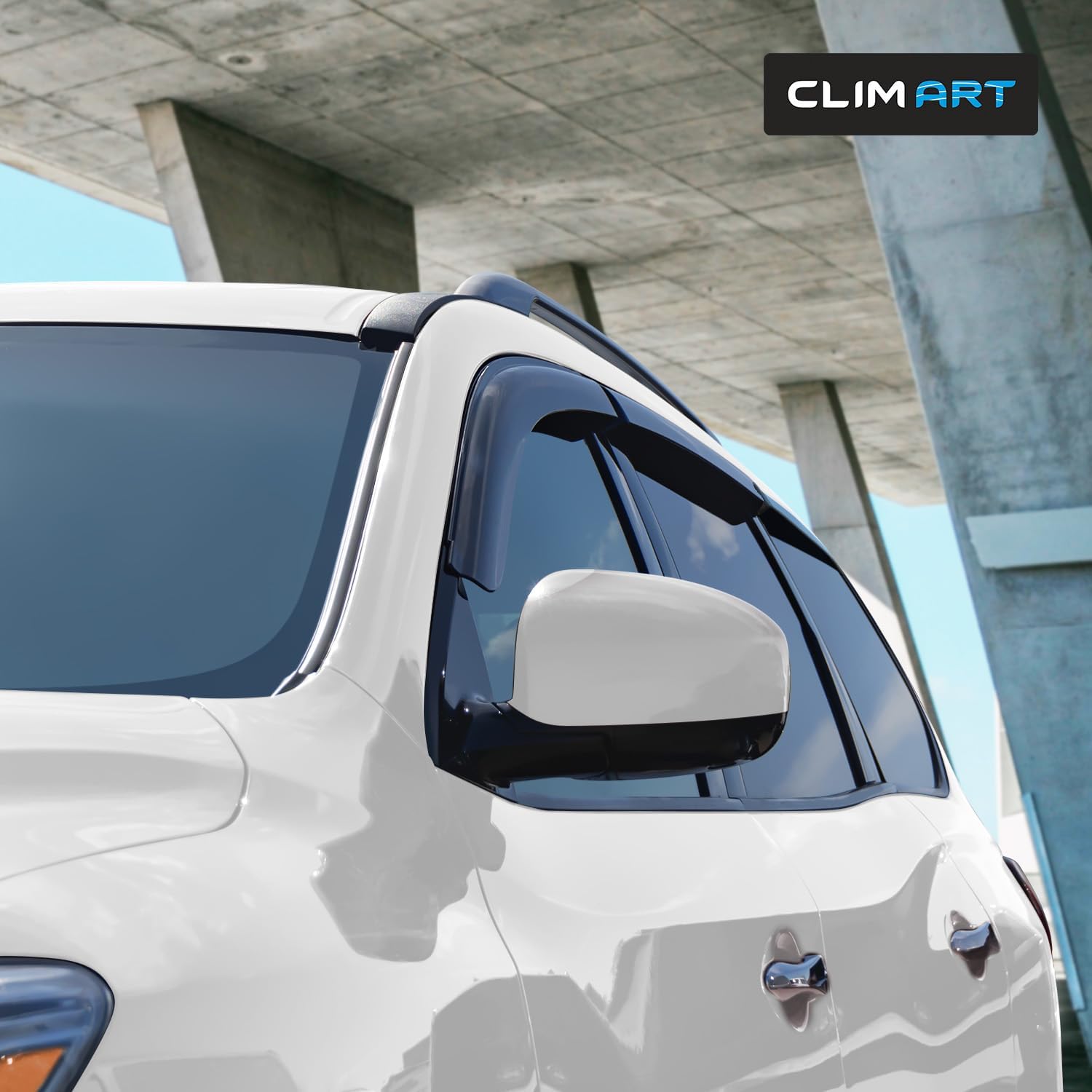 CLIM ART Incredibly Durable Rain Guards for Pathfinder 2013-2020, Original Tape-on Window Deflectors, Vent Deflector, Window Visors, Car Accessories, 6pcs. - 513020
