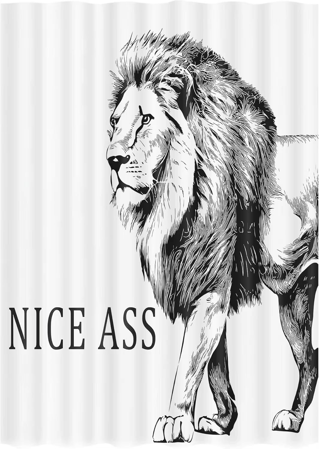 Rideau de douche lion rigolo pour égayer la salle de bain des enfants et des parents au quotidien