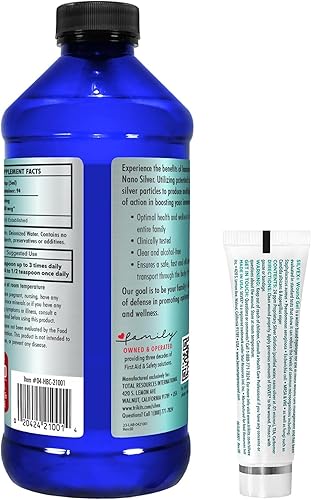 Miniatura 9 de Be Smart Get Prepared Nano Silver Combo (2 en 1) - Incluye gel para heridas SILVEX (0.5 onzas) y Nano Silver Immuno Boost (16 oz) - Cuidado